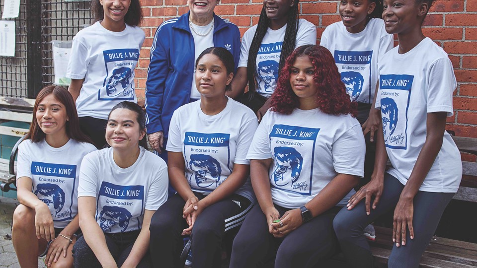 Billie Jean King and local NYC Young Athletes 1