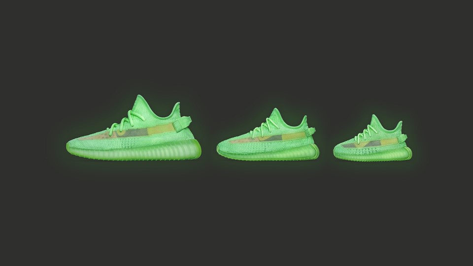 Adidas yeezy boost 350 v2 glow in the dark best sale