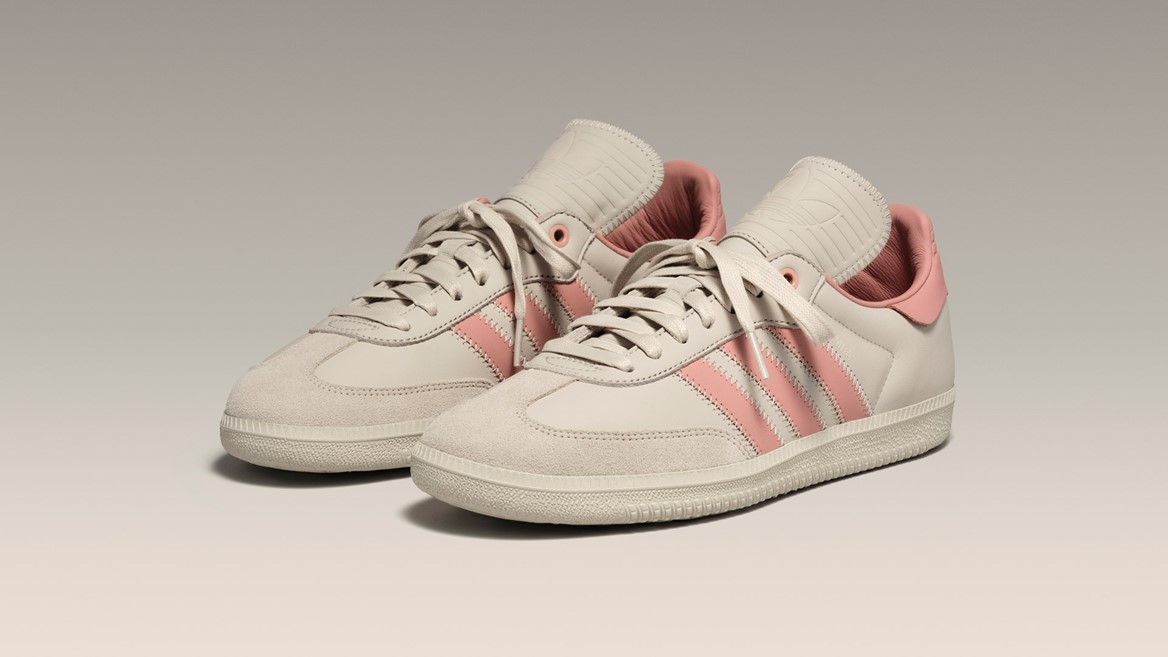 K　超美品！adidas Humanrace Samba adidas x Humanrace Samba by Pharrell - White/Pink