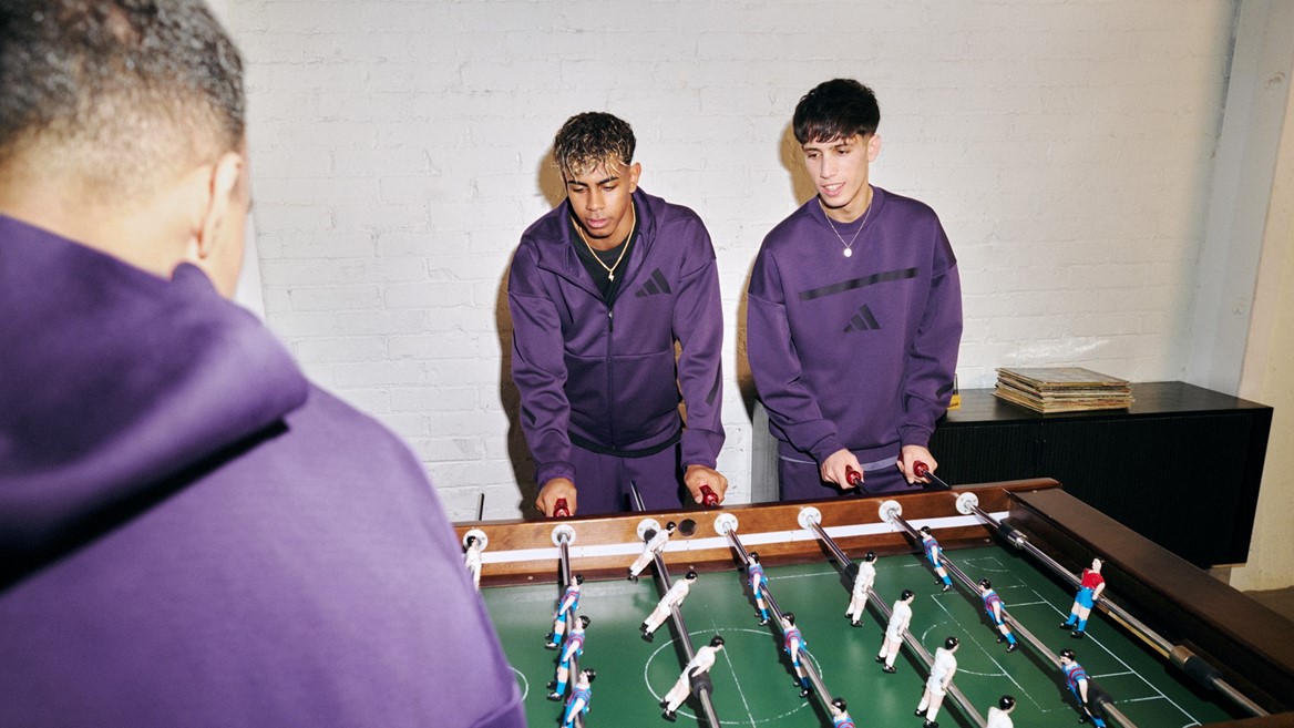 ADIDAS Z.N.E. – Lamine Yamal – Plum Hoodie