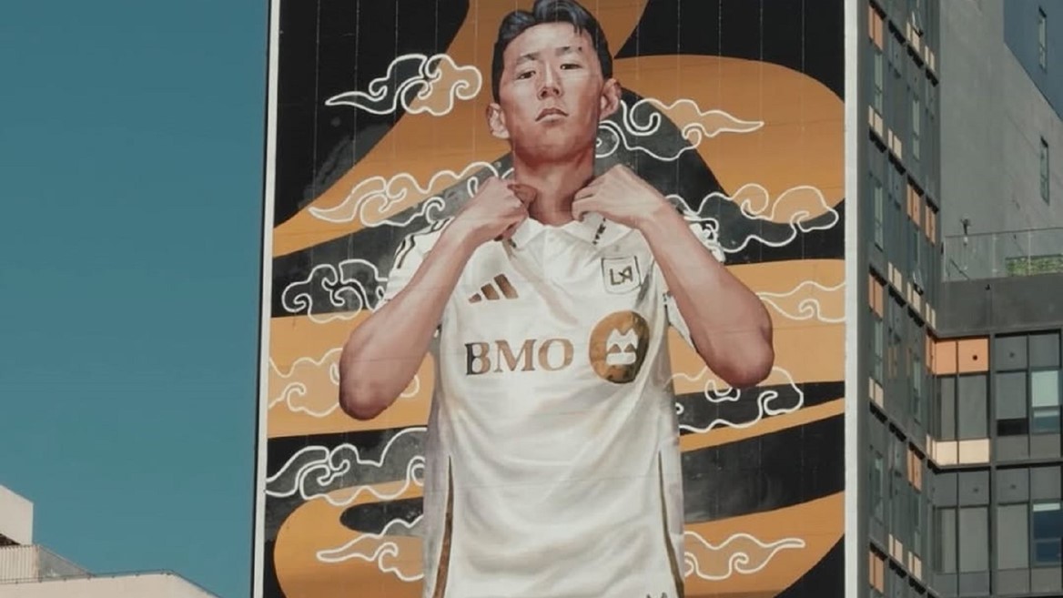 Son Heung min takes over LA muralist and LAFC fan Dave Young Kim a stunning tribute for the player with a design