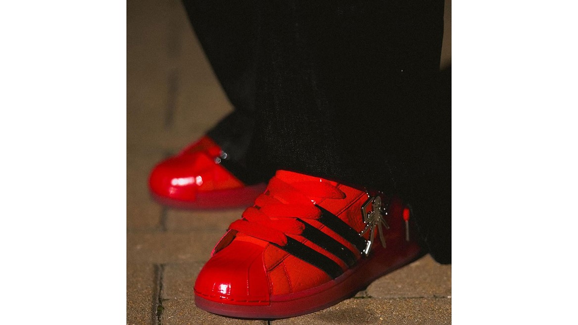 First look Lamine Yamal spotted in the exclusive red SP5DER x adidas Superstar ahead of its 2026 release