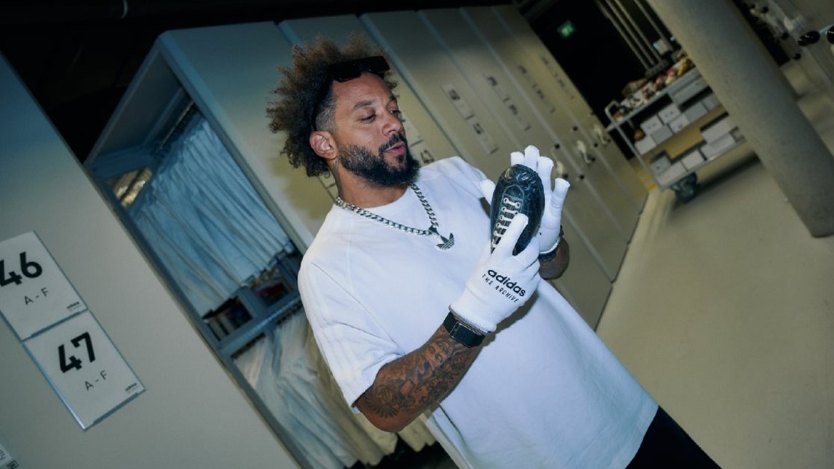 Football legend Marcelo Vieira visits the adidas Archive immersing himself in football history and donating one a very
