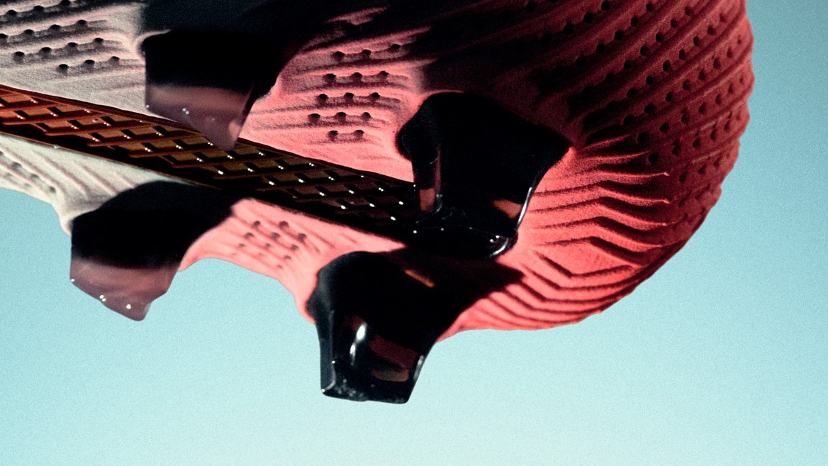 Football boot under Project R A P Radical Athlete Perception platform