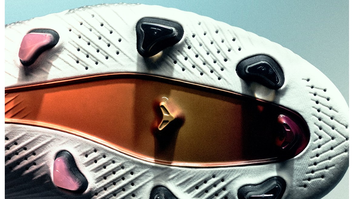 Football boot under Project R A P Radical Athlete Perception platform