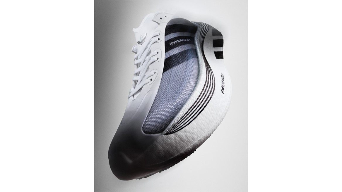 HYPERBOOST EPHR LT Right Toe Detail White Blackstripes