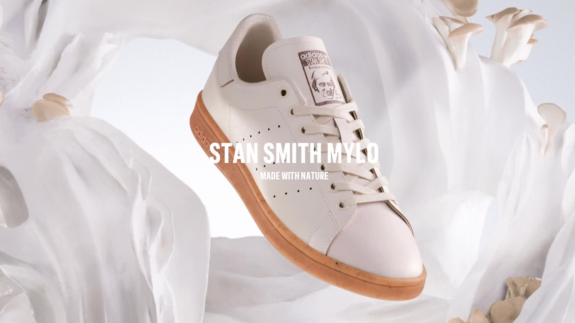 gráfico Lubricar zona STAN SMITH MYLO: RECREATING AN ICON MADE WITH UNDERGROUND ROOTS OF MUSHROOMS