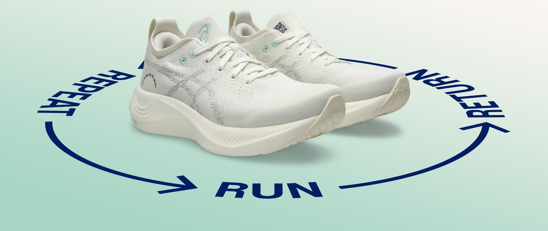Made to be returned ASICS announces the NIMBUS MIRAI running shoe its most circular shoe ever
