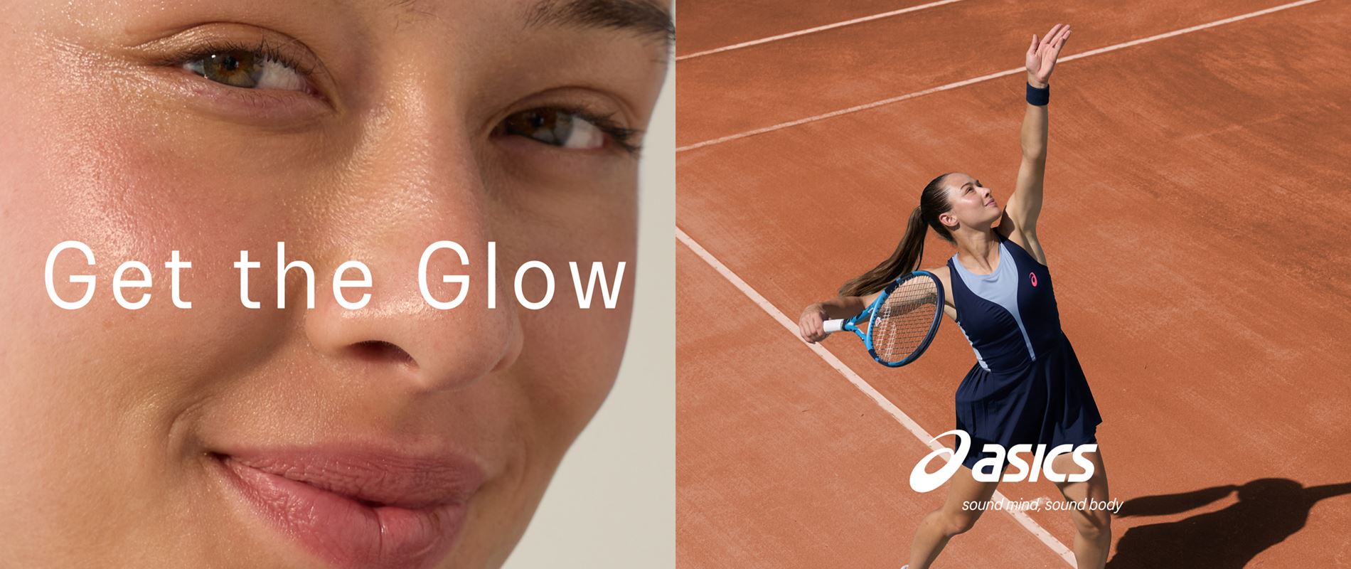 ASICS launches beauty campaign featuring post exercise faces to show the glow that comes from within