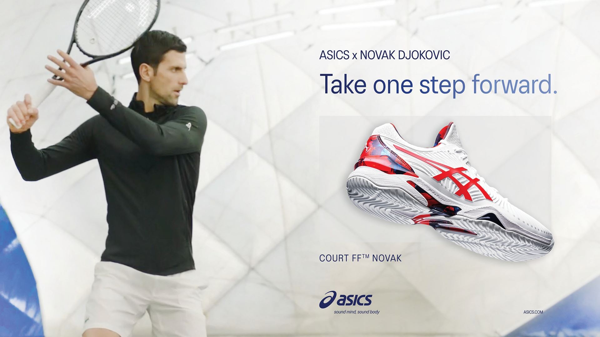 ASICS and Novak Djokovic call on players to propel body and mind forward