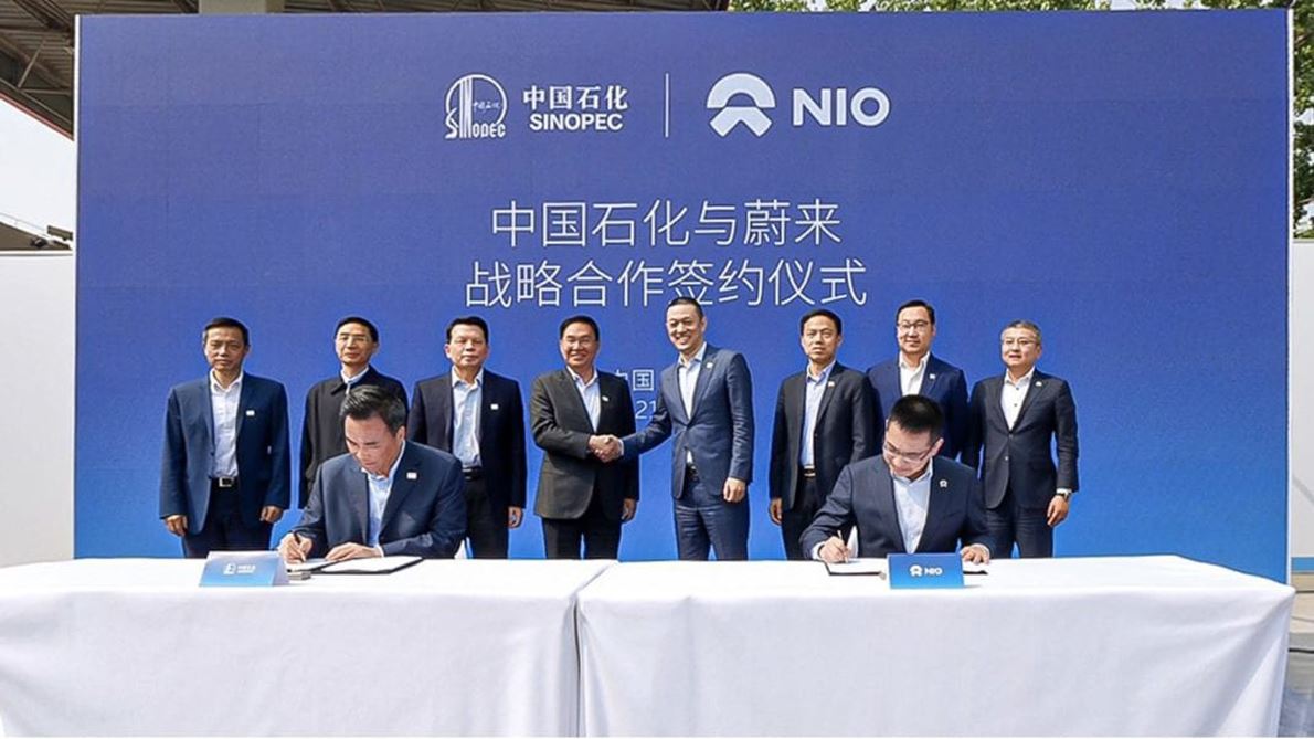 NIO Inc. And Chinese Energy Giant Sinopec Sign Strategic Partnership Agreement