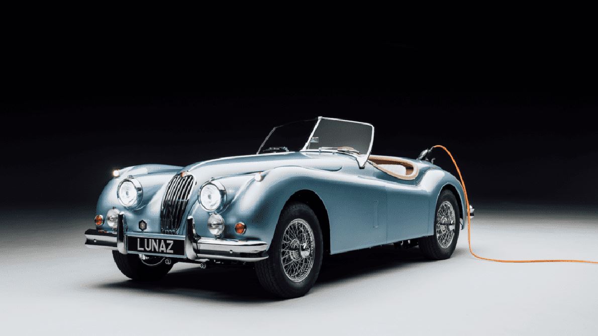 Lunaz Investor David Beckham Gifts son With Electric 1954 Jaguar XK140 by LUNAZ to Mark his Wedding