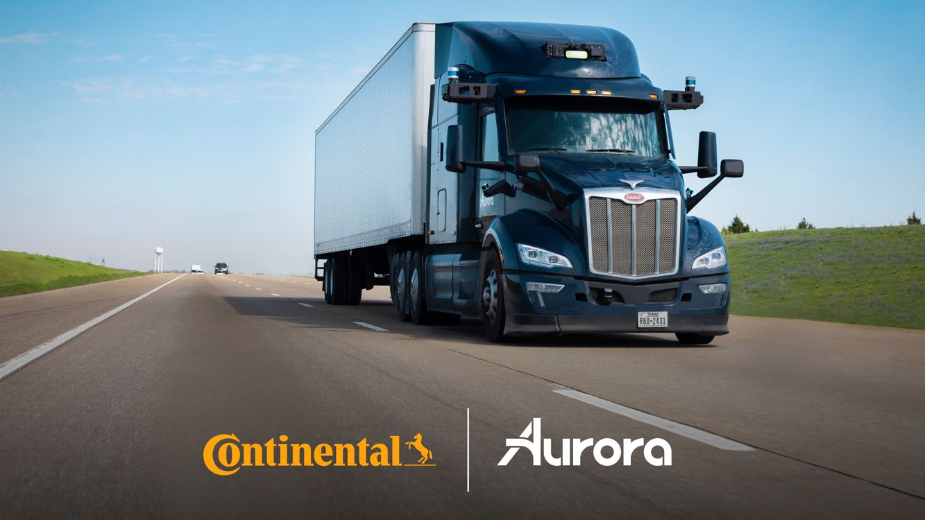 Continental Aurora Partner to Commercially Scale up Autonomous Trucking Systems