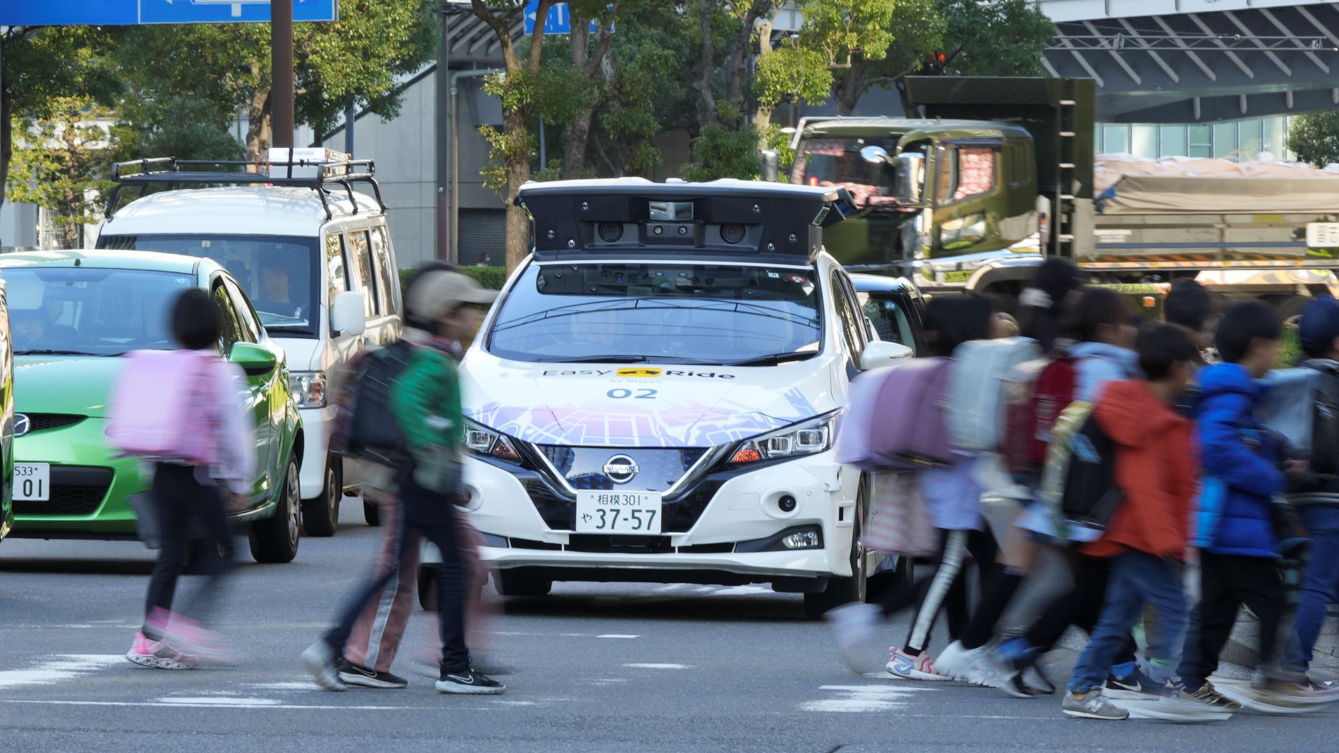 Nissan Demonstrates Autonomous Drive Mobility Services on Public Roads