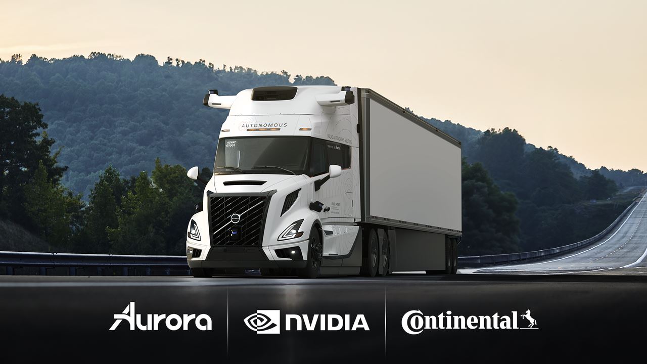 Aurora Continental NVIDIA Team up to Deploy Driverless Trucks