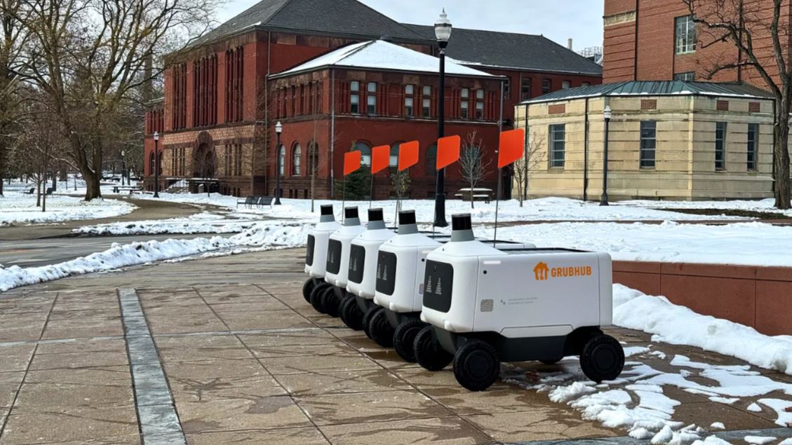 Avride Grubhub Bring Autonomous Delivery Robots to US College Campuses