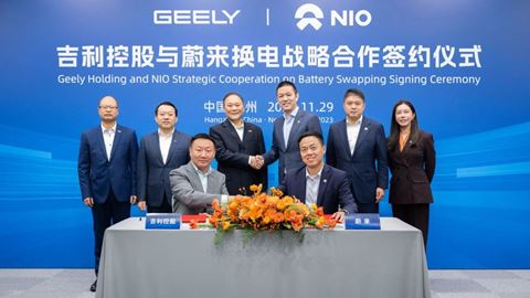 Geely NIO Sign Strategic Partnership Agreement on Battery Swapping Technology