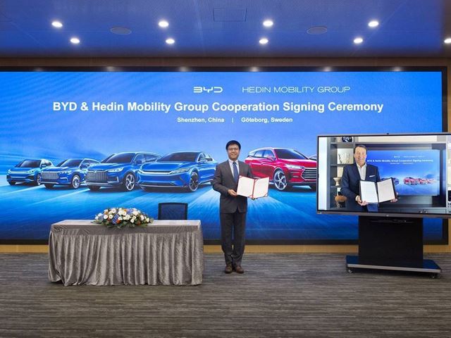 BYD Partners with Hedin Mobility Group