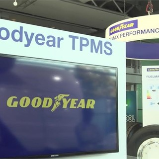 Footage at the booth of Goodyear Dunlop Tyres Operations at the 67th IAA Commercial Vehicles