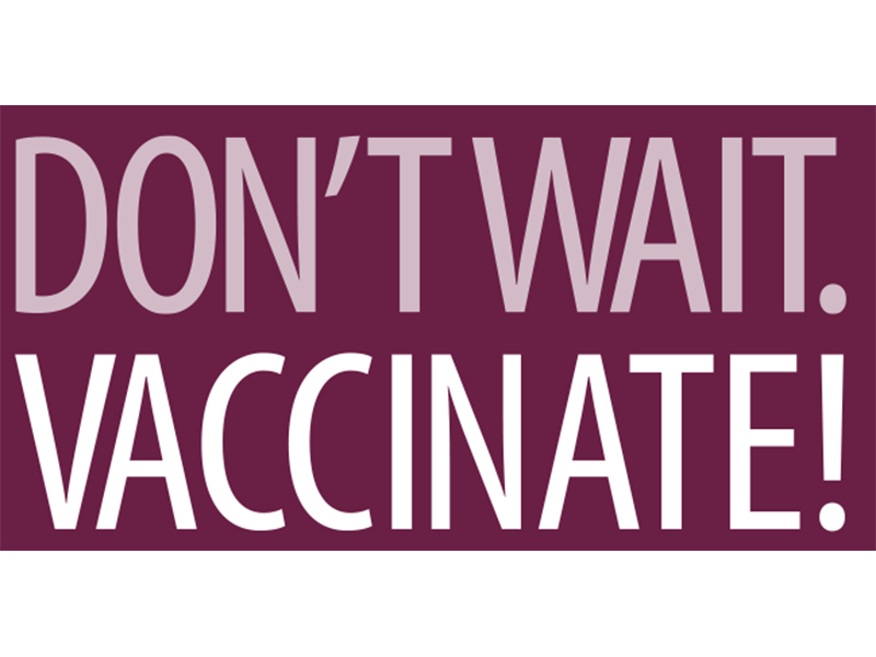 "Don't Wait. Vaccinate" Logo