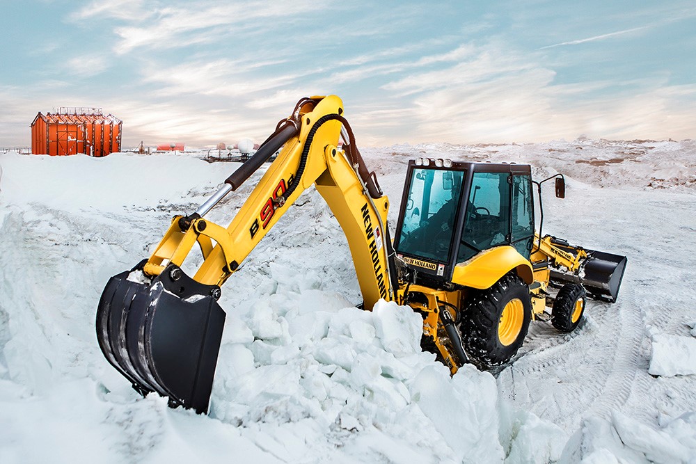 New Holland Construction B90B Conquers The End of The World