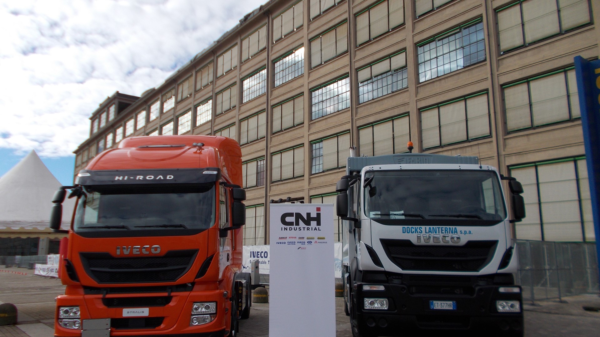 Two Iveco Stralis Hi-Way trucks powered by LNG (Liquefied Natural Gas)