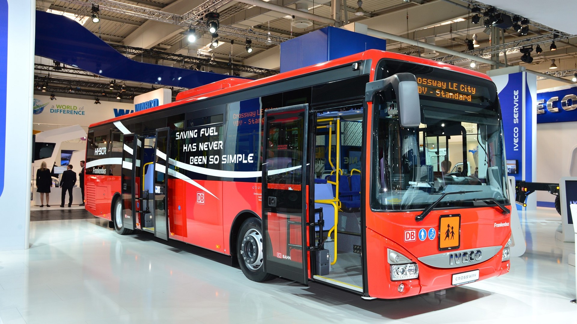 The Iveco Bus Crossway in school bus livery