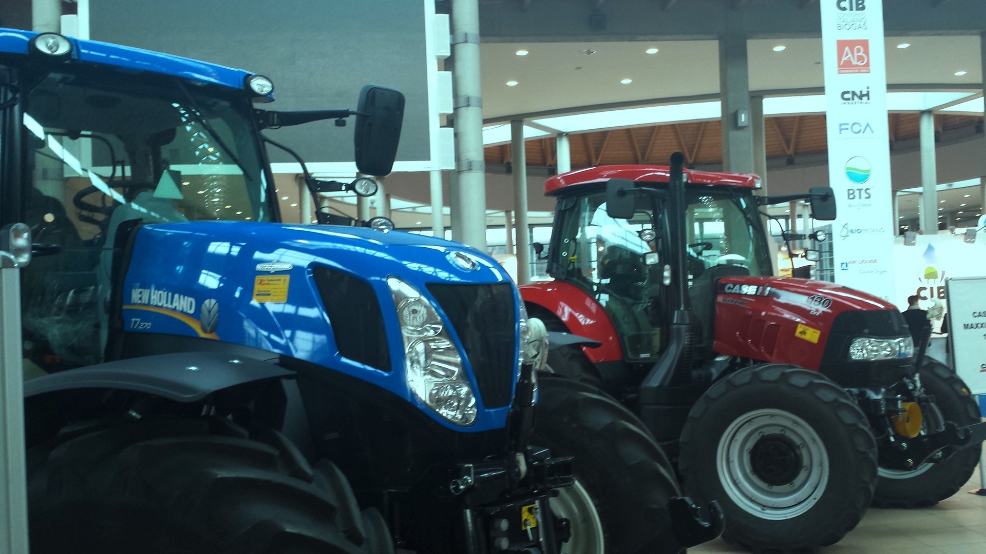 Tractors from CNH Industrial brands Case IH and New Holland Agriculture at Biogas Italy event