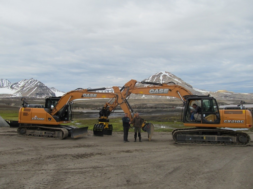 Case Crawler Excavators Delivery to Kings Bay AS Norwegian government research facility