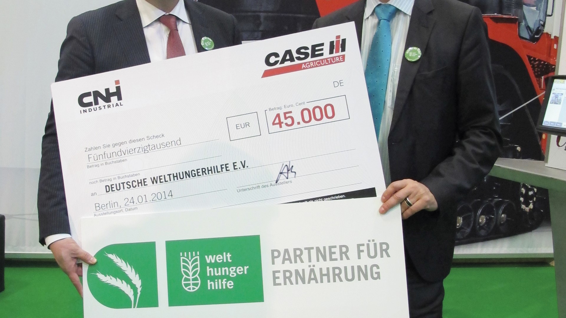 Case IH's donation to Welthungerhilfe