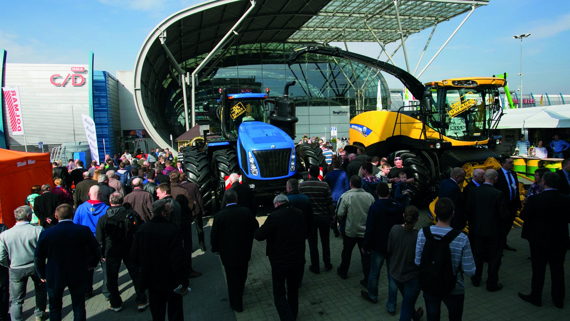 New Holland outside display at the Agrotech show