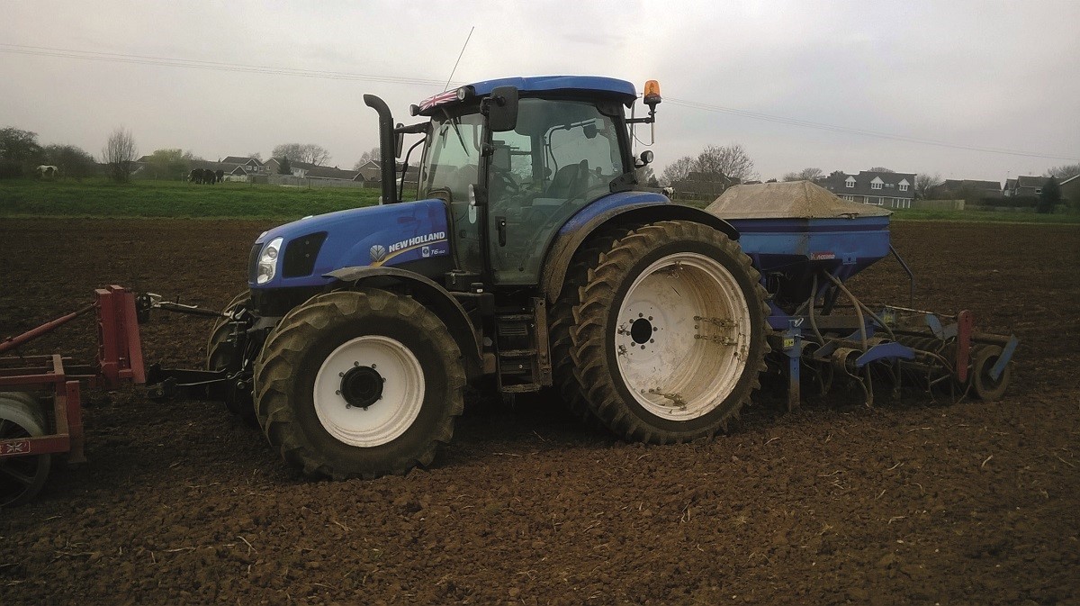 New Holland T6.150 Electro Command at work in a farm near Northampton