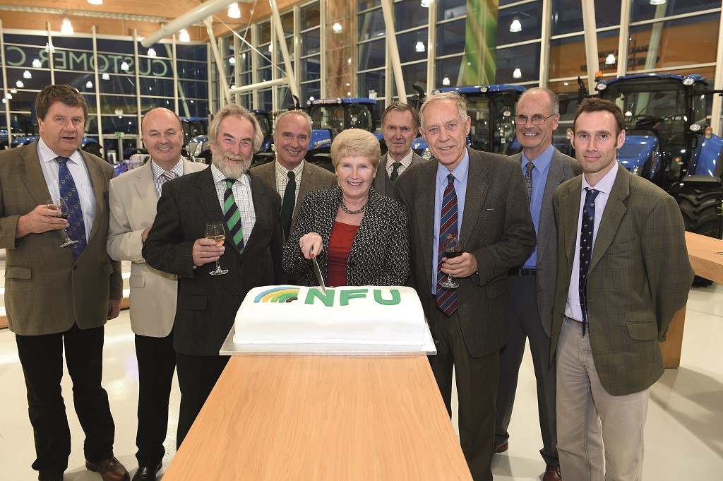 Former County Chairmen at the Essex NFU Centenary celebration held at the New Holland tractor plant in Basildon, Essex
