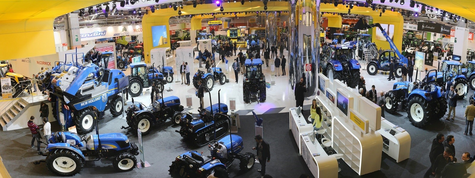 The New Holland stand at the 50th anniversary edition of FIMA