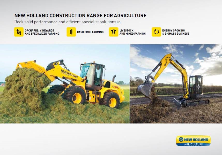 New Holland Construction range for agriculture