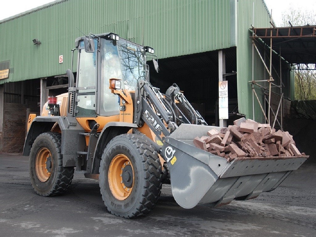 CASE Construction Equipment 521F XT wheel loader in waste configuration format
