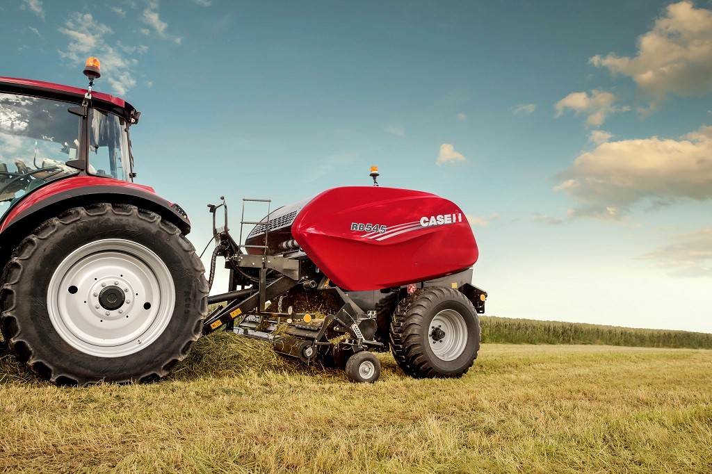 Case IH RB Fixed Chamber Round Baler 545 in the Field