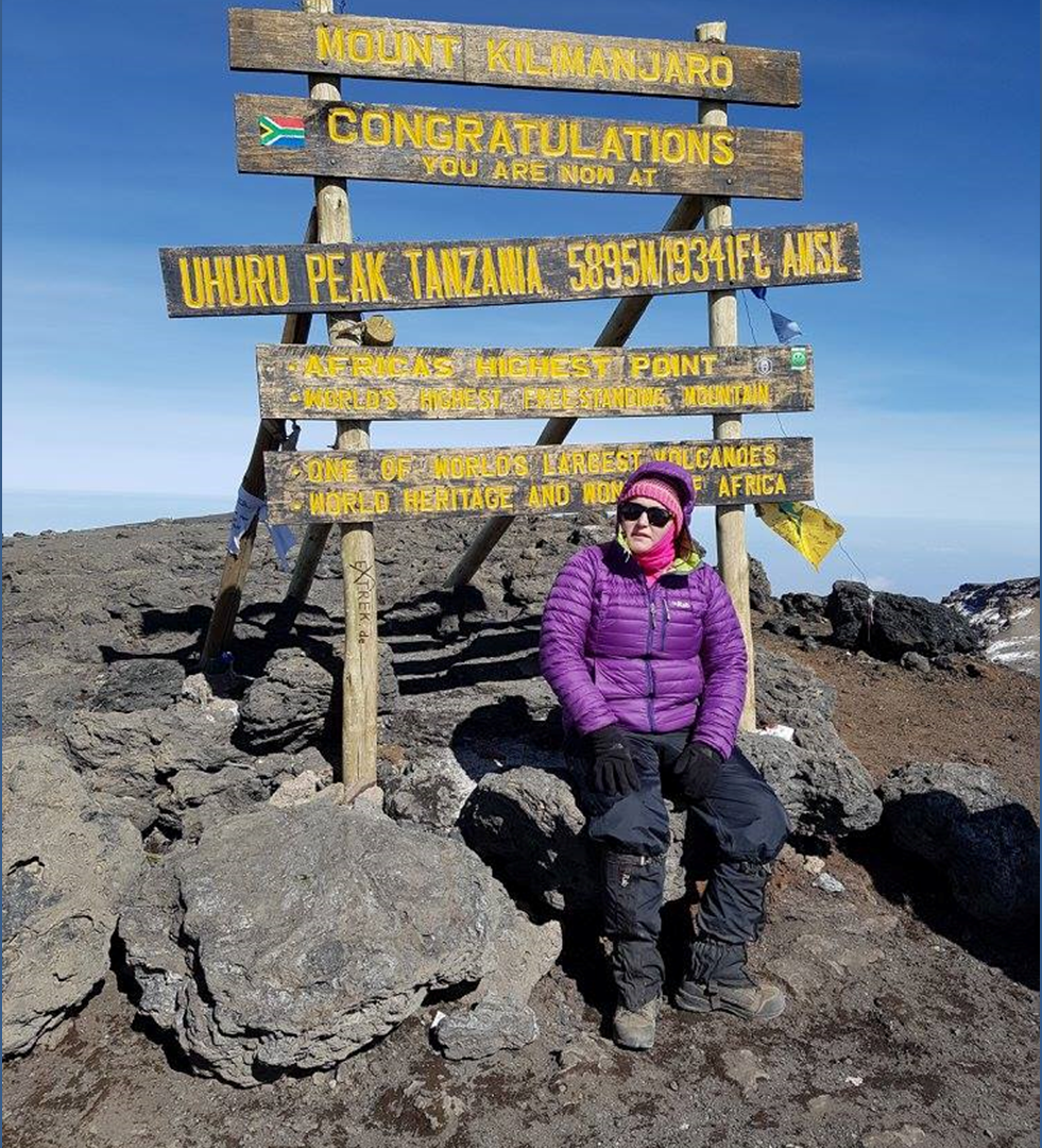 Jane Whittle, CASE's Dealer Development Manager, climbs Mount Kilimanjaro