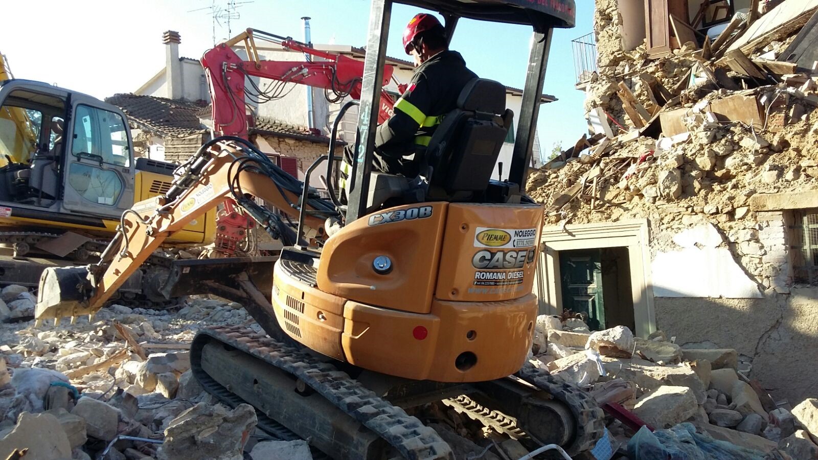 Case Mini Excavator Operating in Central Italy