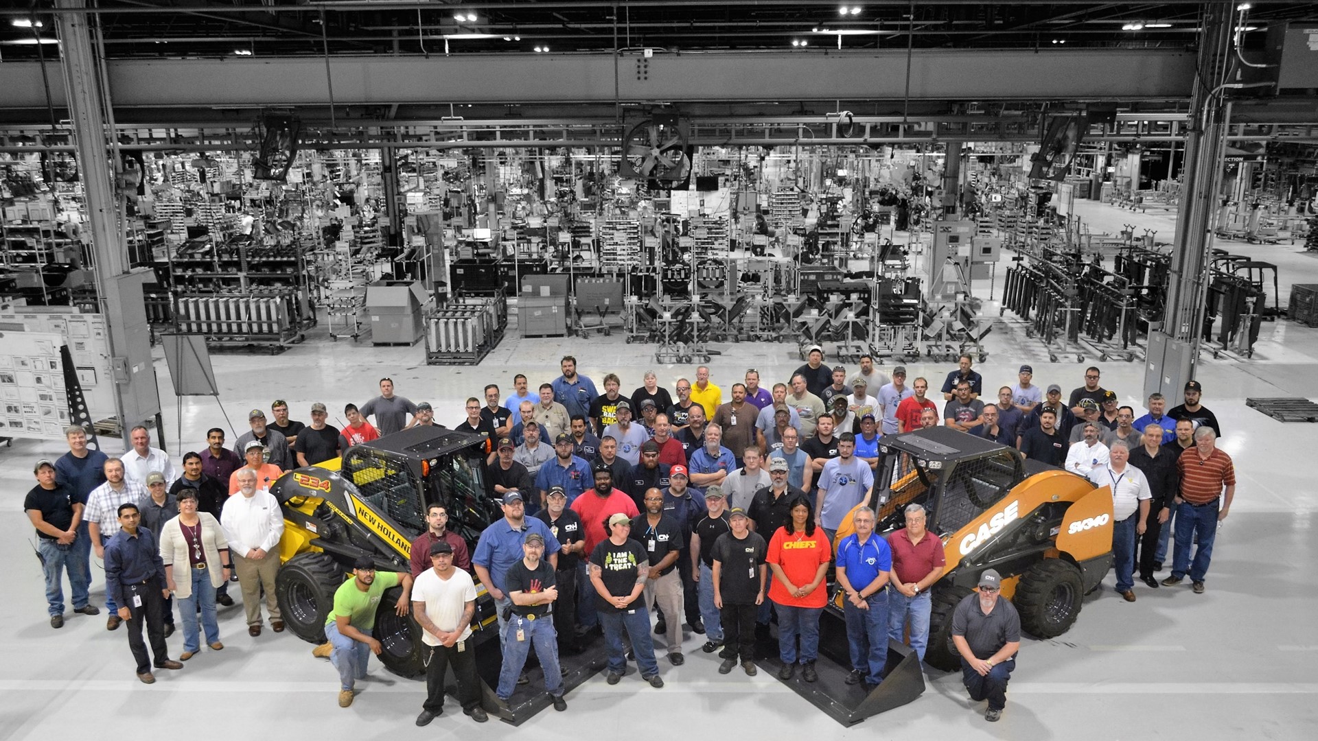 CNH Industrial employees at the Wichita construction equipment plant
