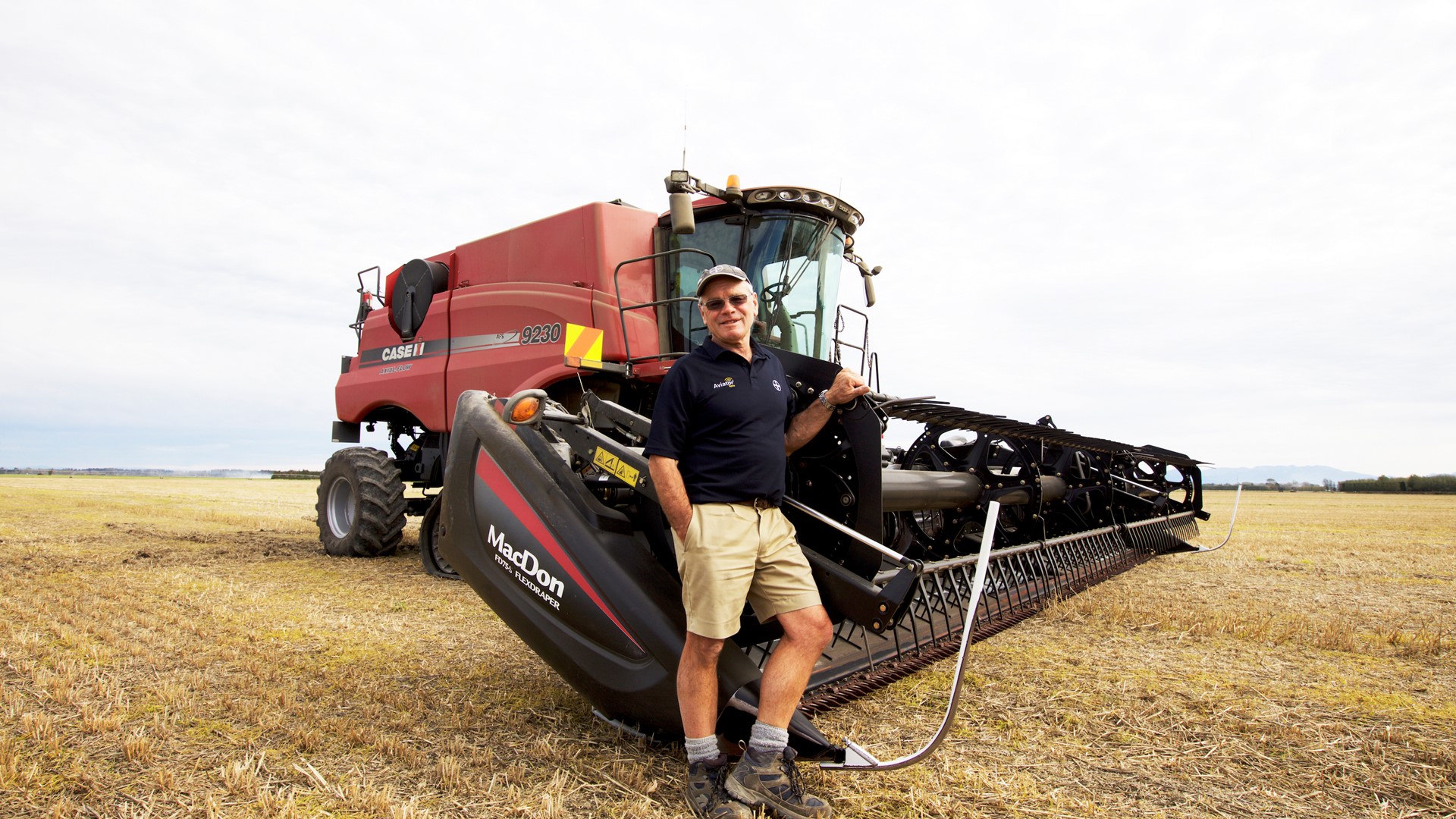 Eric Watson with the record breaking Case IH machine