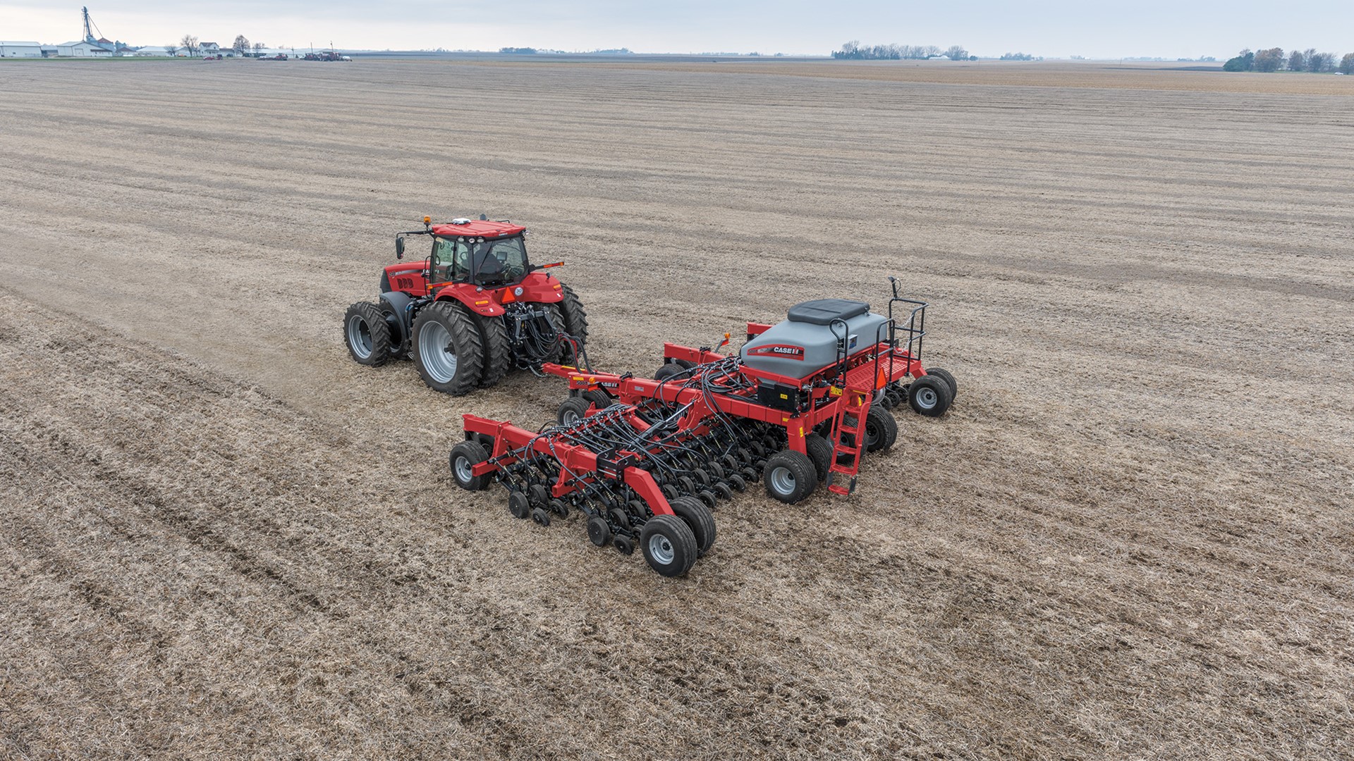 The Case IH Precision Disk 500T single disk air drill features unmatched maneuverability for high-efficiency seeding.