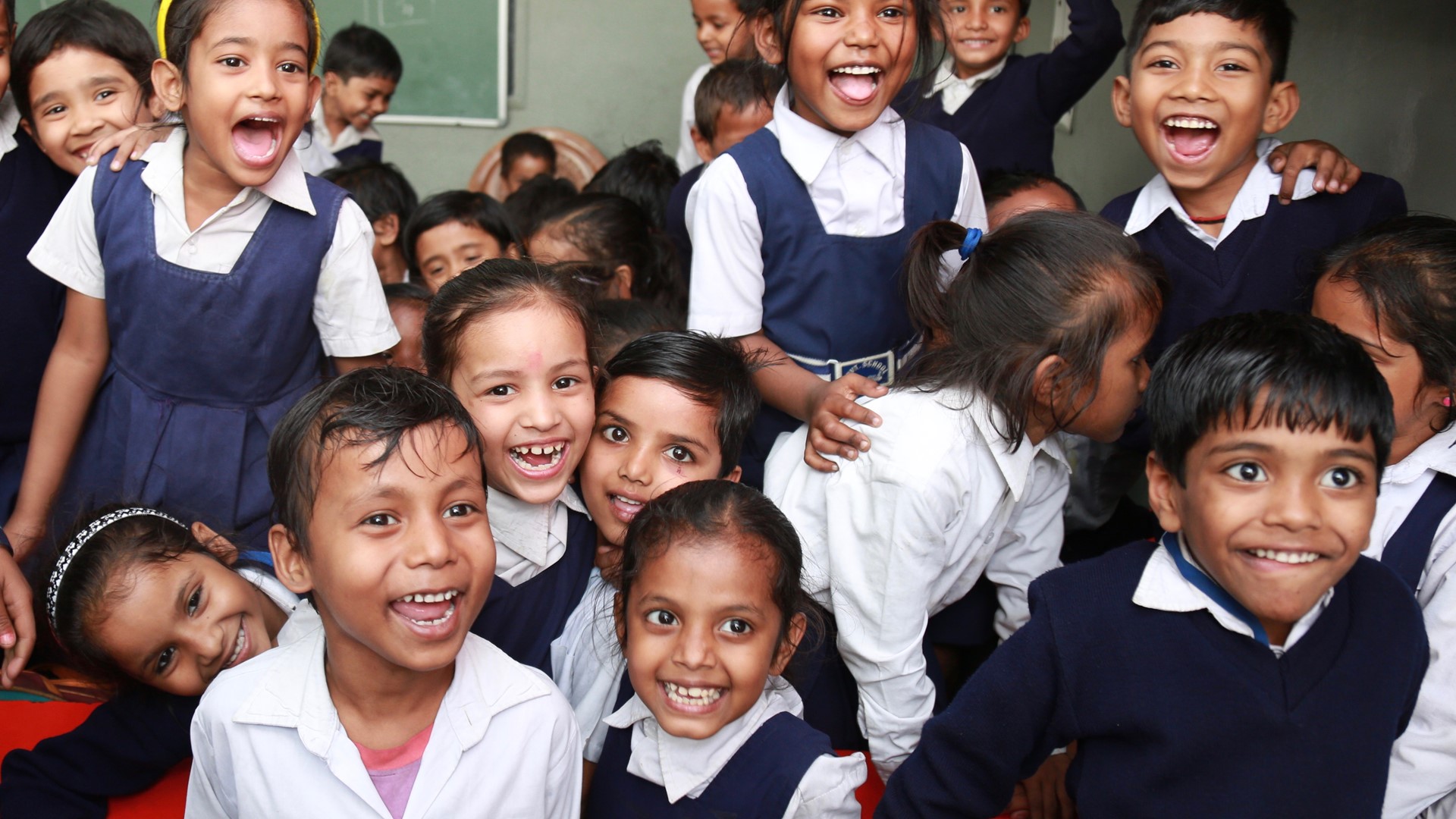 School children in India benefitting from one of the educational projects supported by CNH Industrial
