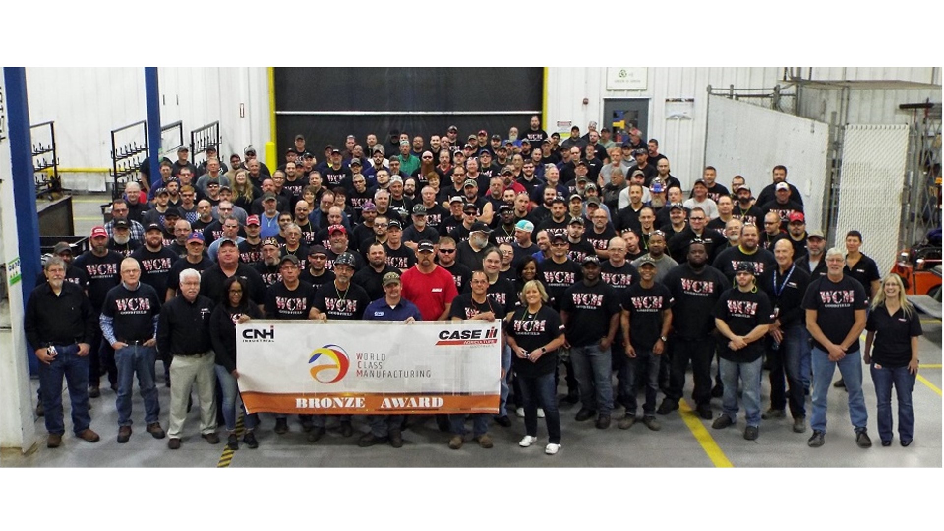 The employees at the Goodfield Plant in the USA celebrate achieving Bronze Status in the World Class Manufacturing Index