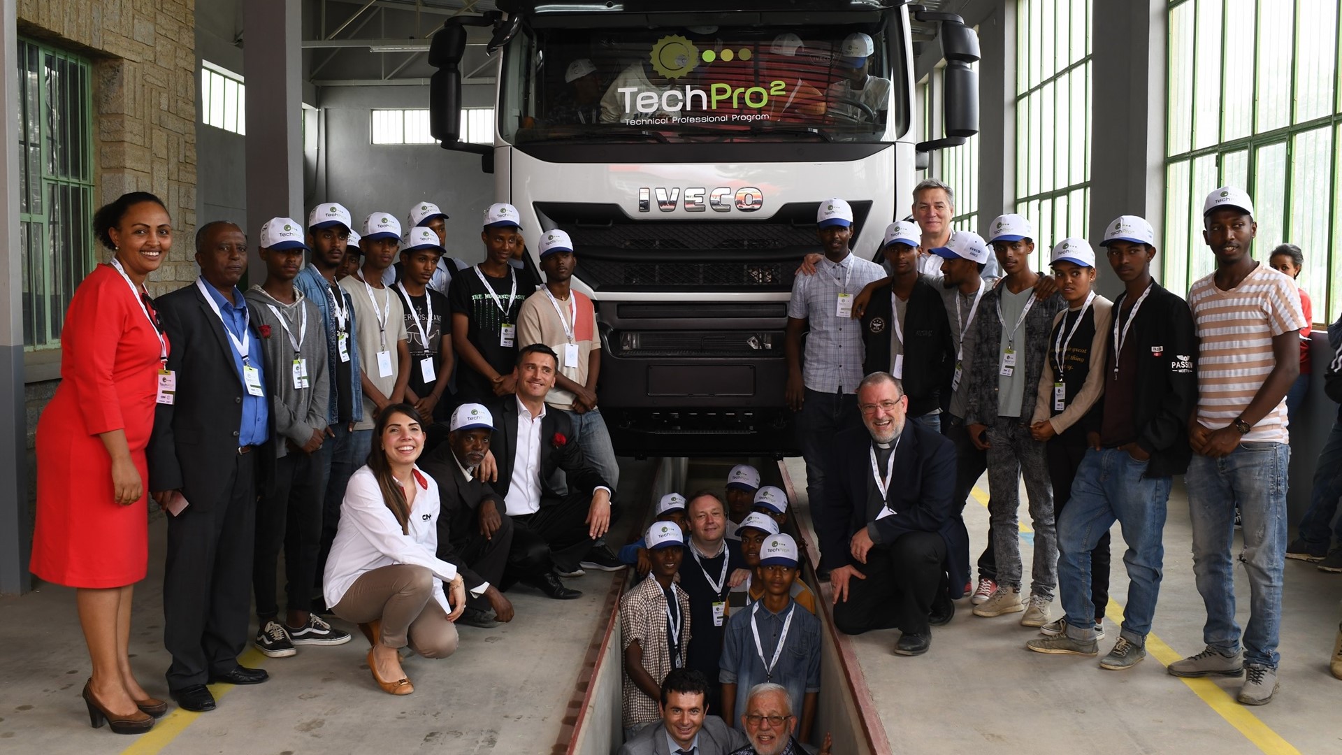 TechPro2 students and representatives from CNH Industrial, IVECO, IVECO AMCE and Fondazione Opera Don Bosco
