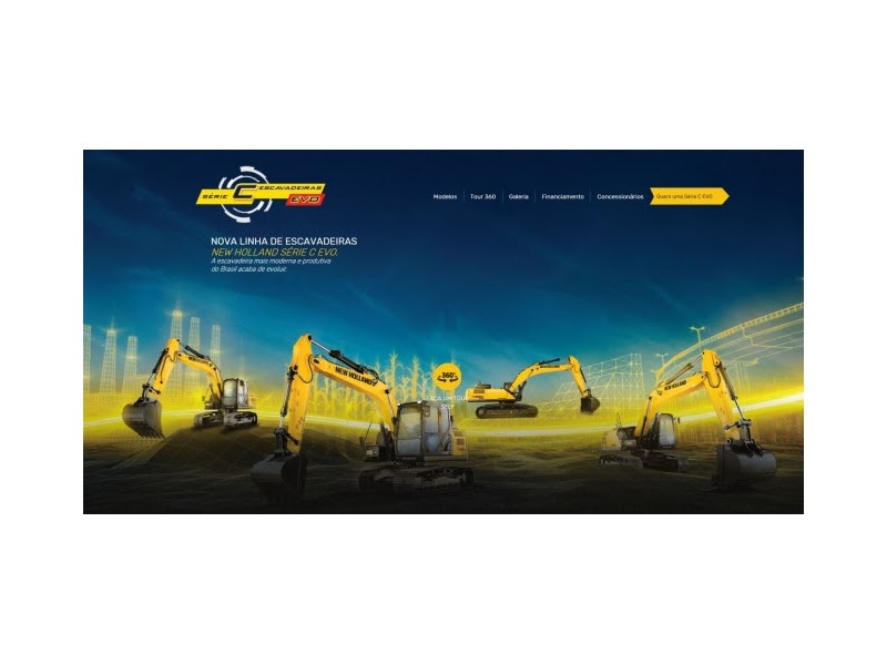 New Holland Construction lança novo site de escavadeiras hidráulicas série C EVO