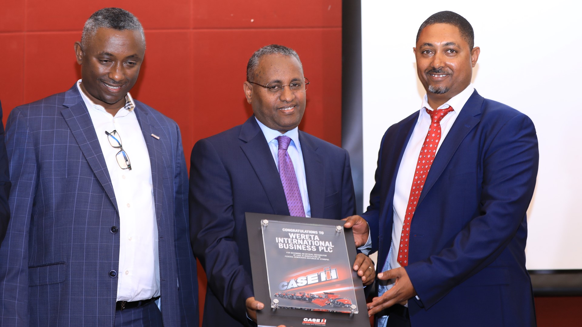 Wereta received Case IH certificate as its official distributor in Ethiopia