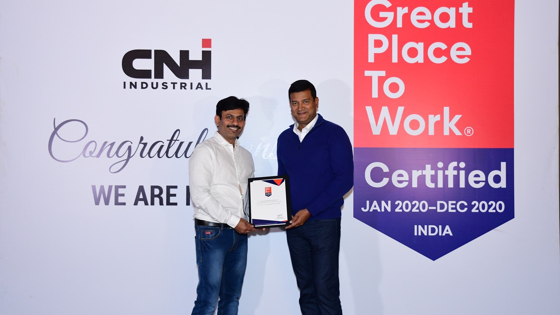 CNH Industrial India's Country Manager Raunak Varma (right) and Human Resources Director Ajay Ambewadikar (left)