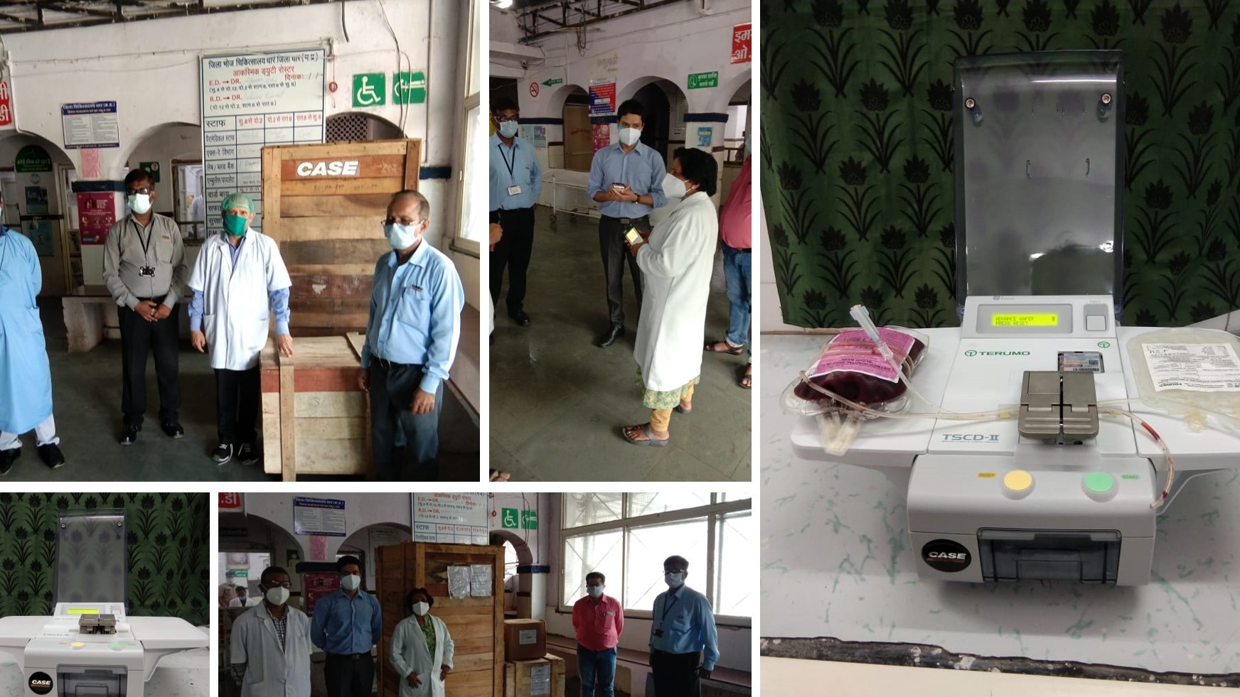 CASE Construction Equipment donates medical equipment to Dhar District Hospital, Madhya Pradesh (India)