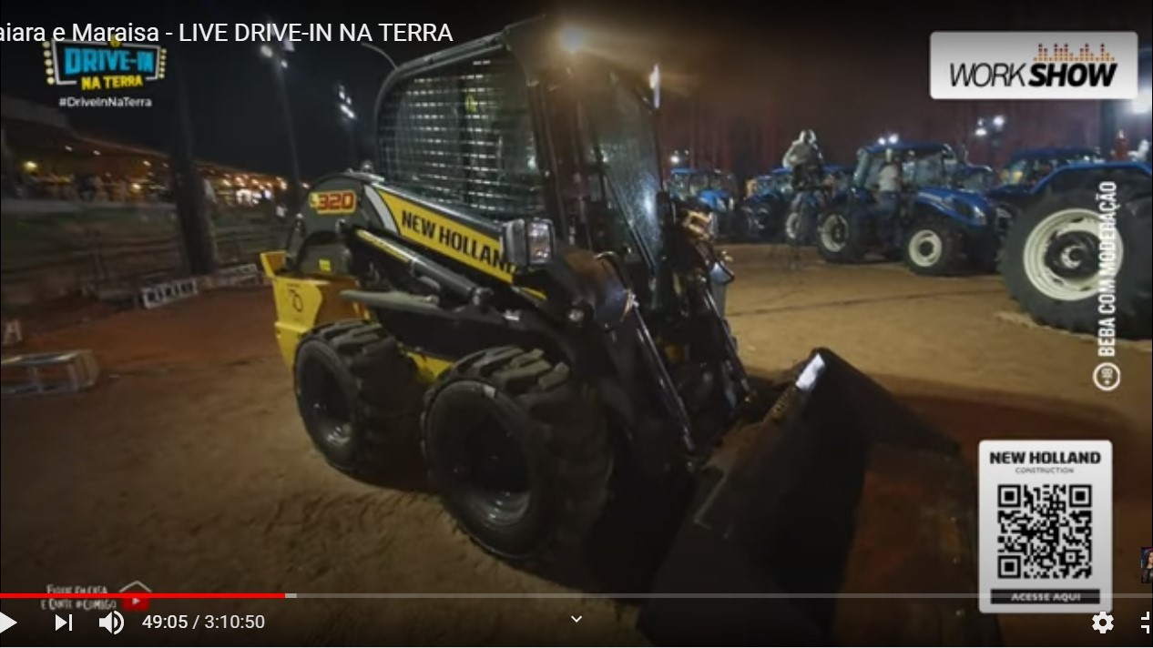 Minicarregadeiras Série 300 da New Holland dão um show à parte na live Drive-In Na Terra